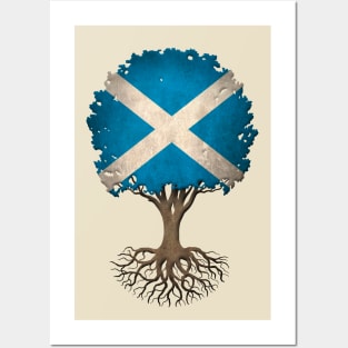 Tree of Life with Scottish Flag Posters and Art